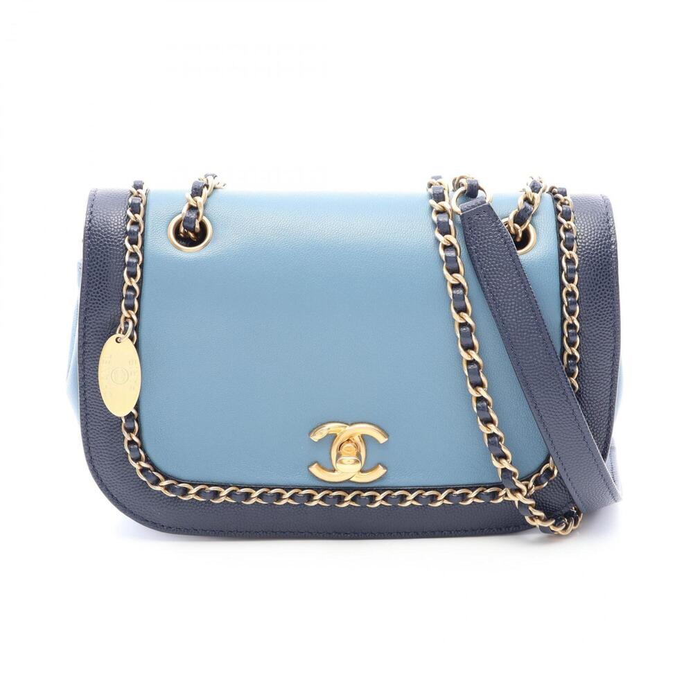 Chanel Turnlock Shoulder Bag/Handbag, Lambskin (Sheepskin) and Caviar Skin (G...